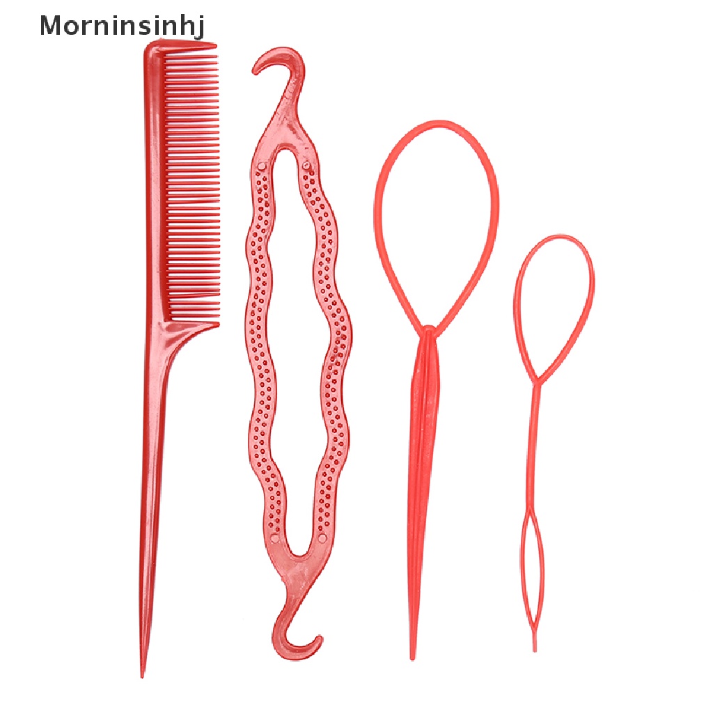 Mornin 4pcs Penjepit Hairstyle Entrainment Tied Hair Tenun Hairstyle Device Tool id