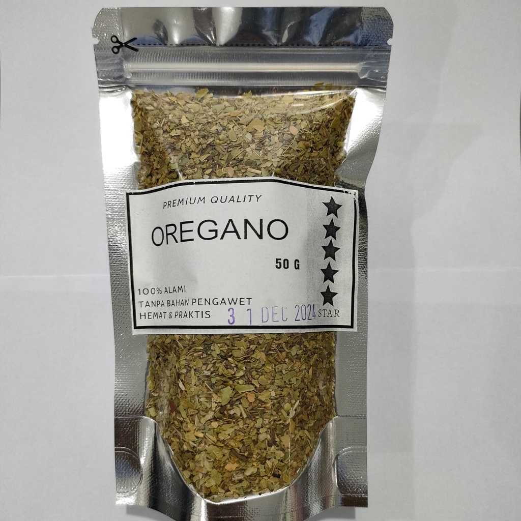 Oregano 50 Gram Daun Oregano Kering Pizza Rempah Daun Kering Oregano Flakes Seasoning Spices Bumbu Rempah Kering Premium 100% Asli Original Masakan Dapur TERMURAH TERLARIS