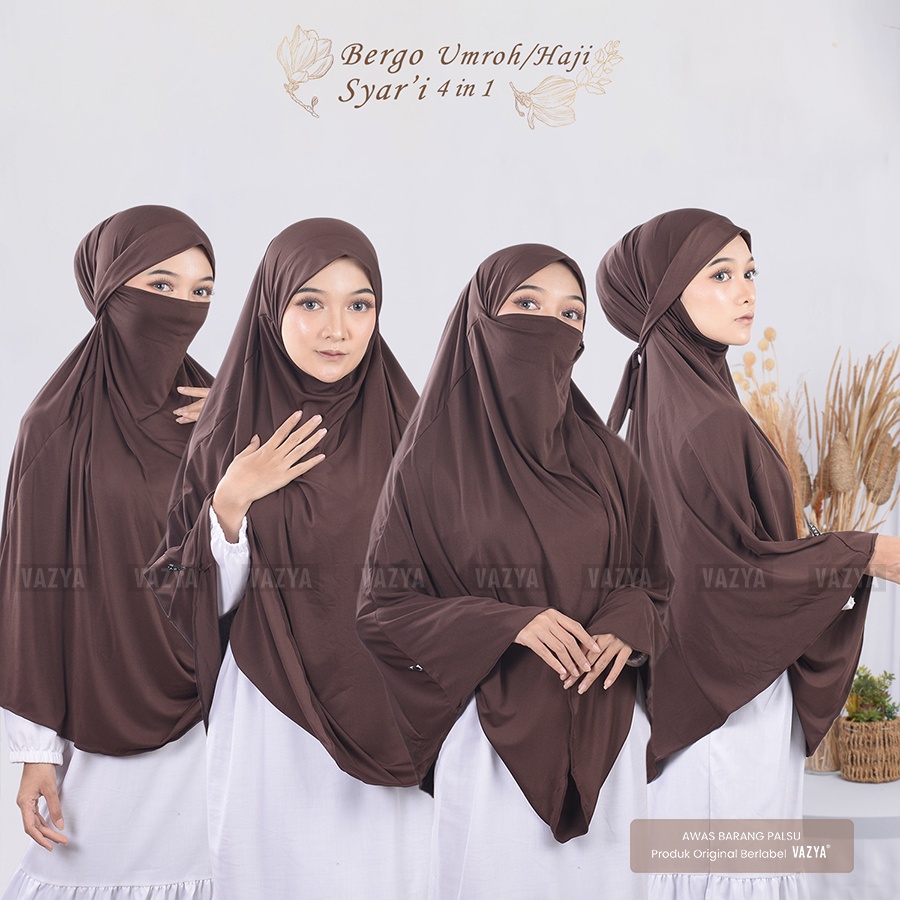 HIJAB BERGO CADAR UMROH / HAJI SYAR'I 4IN1