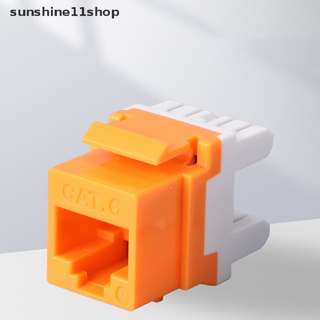 Sho CAT6 RJ45 Keystone Jack Female Coupler Insert Snap-in Connector Socket Adaptor Port Ethernet Wall Jack Punch Down Konektor Modul Keystone N