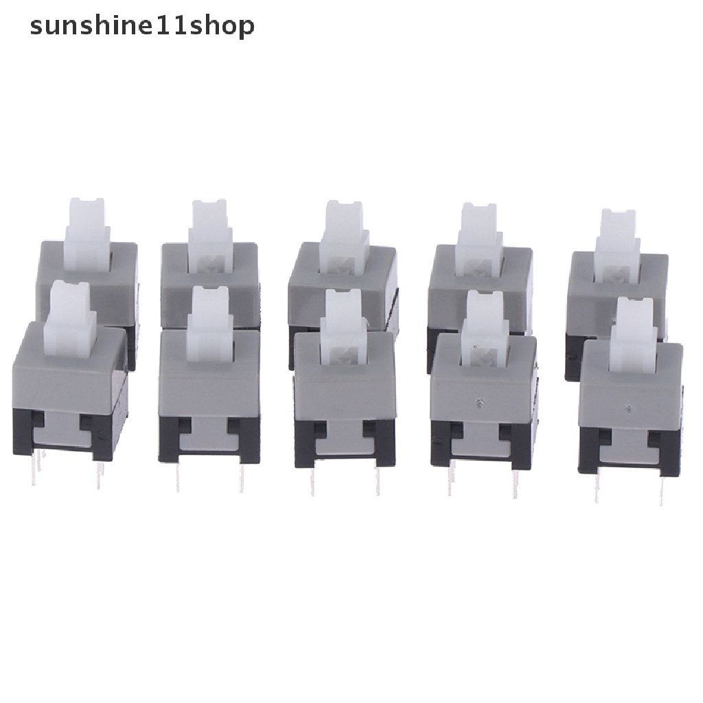 Sho 8.5 * 8.5MM Self-Locking Switch Square Head Double-Row 6kaki 3X3 Tombol Saklar N