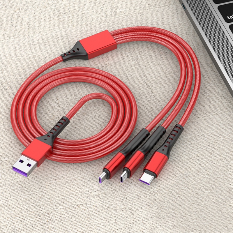 Kabel USB Data 3in1 Untuk iPhone Fast Charger Charging Cable Untuk Android iPhone Tipe c Samsung Charger Kawat