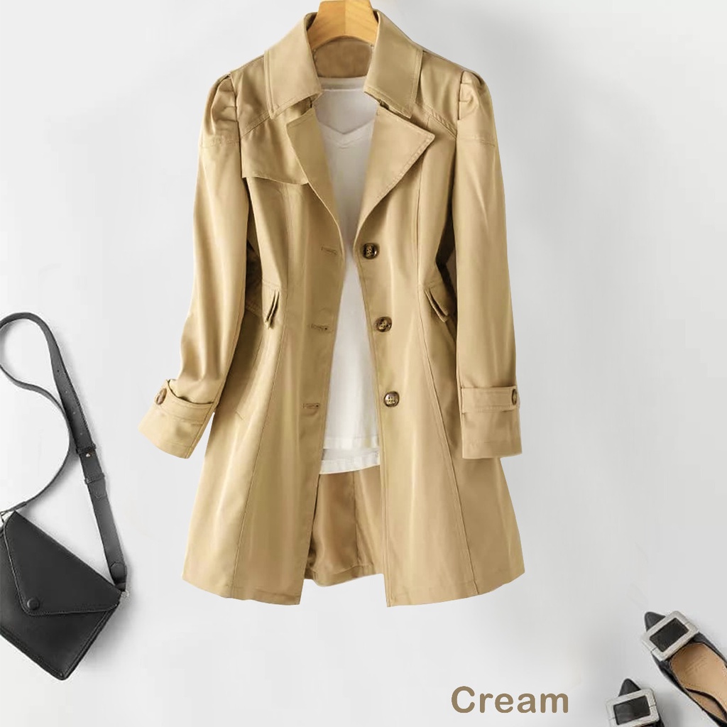 jaket jubah wanita long coat -blezer tangan panjang - jas jubah musim dingin