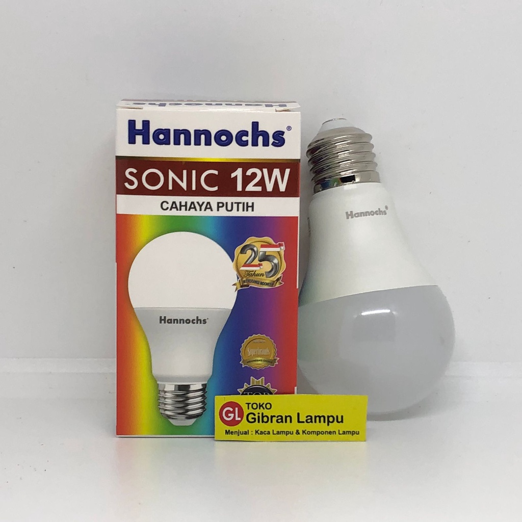 Lampu LED Hannochs Sonic Watt Kecil 3w 5w 7w 9w 12w 15w - LED Bulb Hannochs Cahaya Putih Daylight