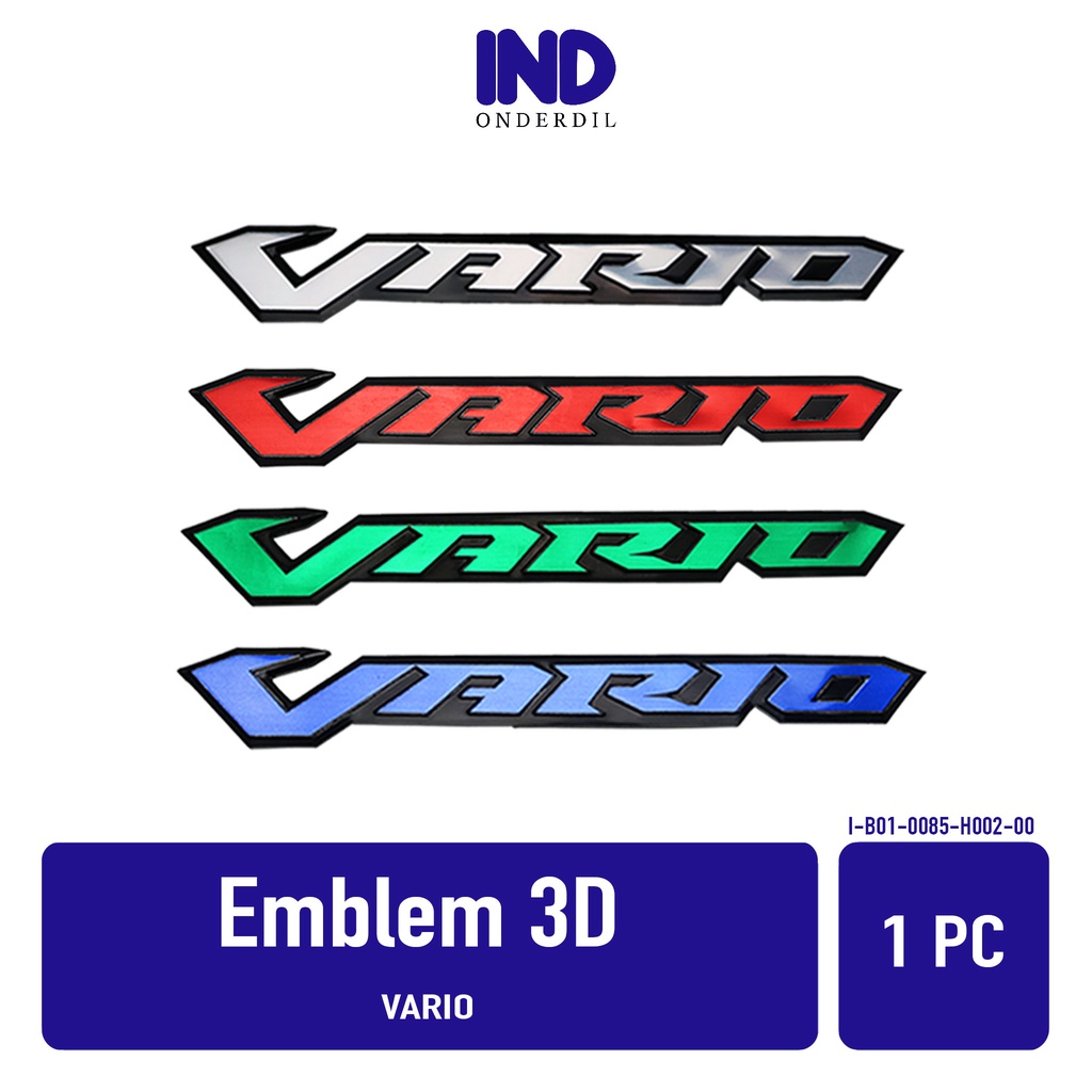 Emblem Logo Honda Vario 3D Timbul Muncul Satuan 1 Pc  Biru Emas Silver Emas Stiker