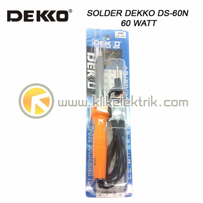 SOLDER PATRI DEKKO 60W DS-60N KOREA SOLDERING IRON DEKKO DS 60N 60 WAT