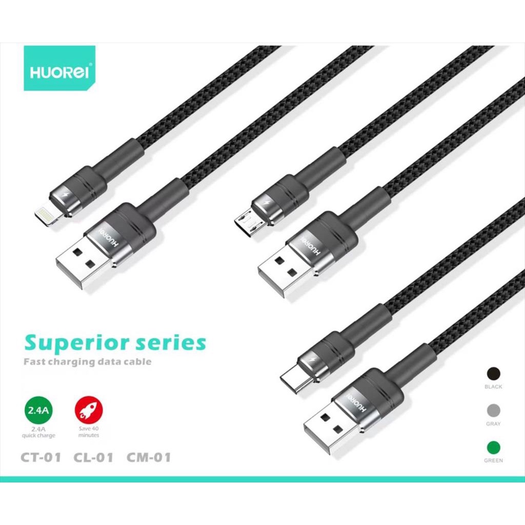 HUOREI Kabel Data Superior-01 1M 2.4a Fast Charging