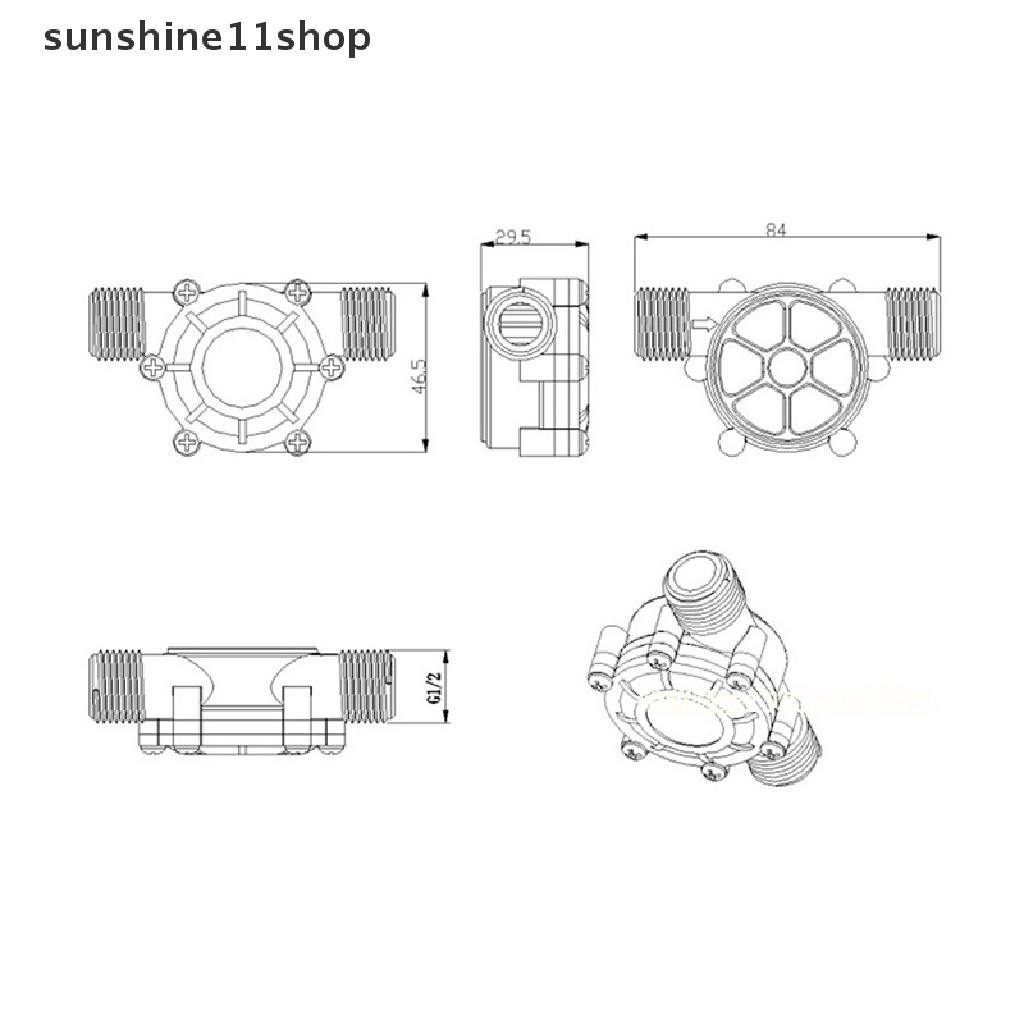 Sho Micro Generator Micro-hydro DC Water Flow Pump 12V Aliran Air Generator Turbin Generator Hydroelectric Tap Water Flow Hidrolik N