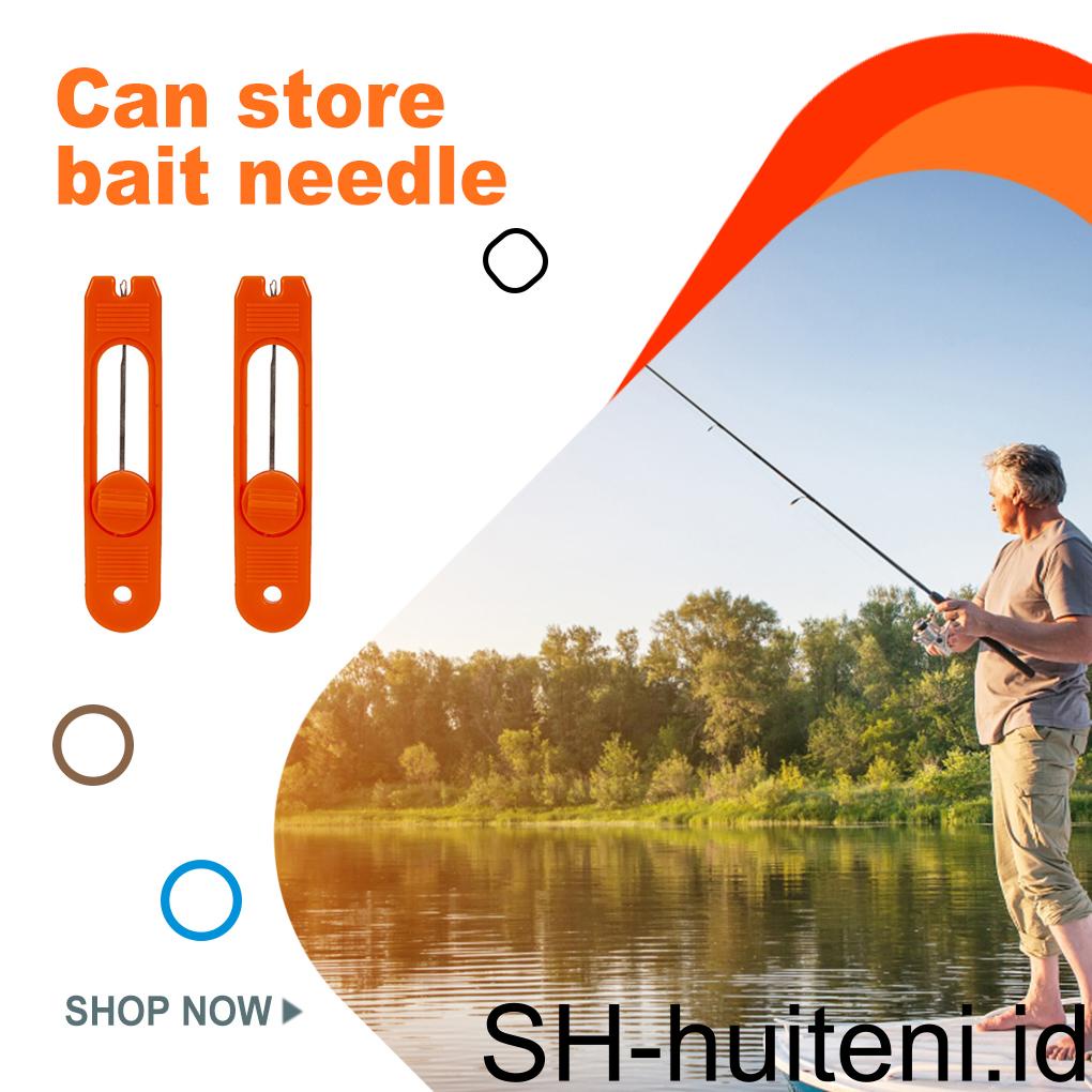 Huit 2pcs Jarum Umpan Ringan Baiting Hook Alat Tahan Karat Memikat Membuat Alat Profesional Tahan Air Fish Tackle