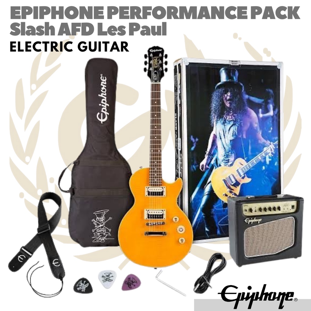 EPIPHONE Slash AFD - Les Paul Performance Pack Electric Guitar | Paket Gitar Listrik Elektrik GNR
