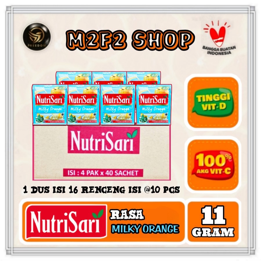 

NutriSari Minuman Serbuk Milky Orange Sachet - 11 gr (Kemasan Karton)