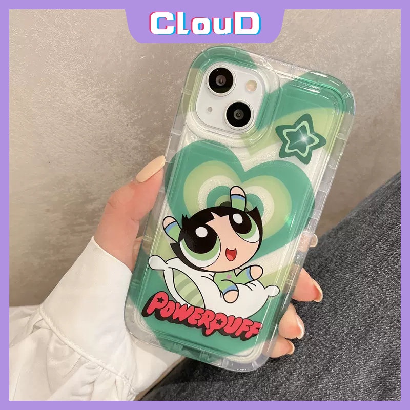 Kartun The Powerpuff Soft Tpu Case Untuk Xiaomi Redmi10 9A A1 9T 9C NFC 10A Redmi Note 10 10s 911s 11 Note9 Note10s Note10 Note11 Love Heart Airbag Shockproof Clear Cover