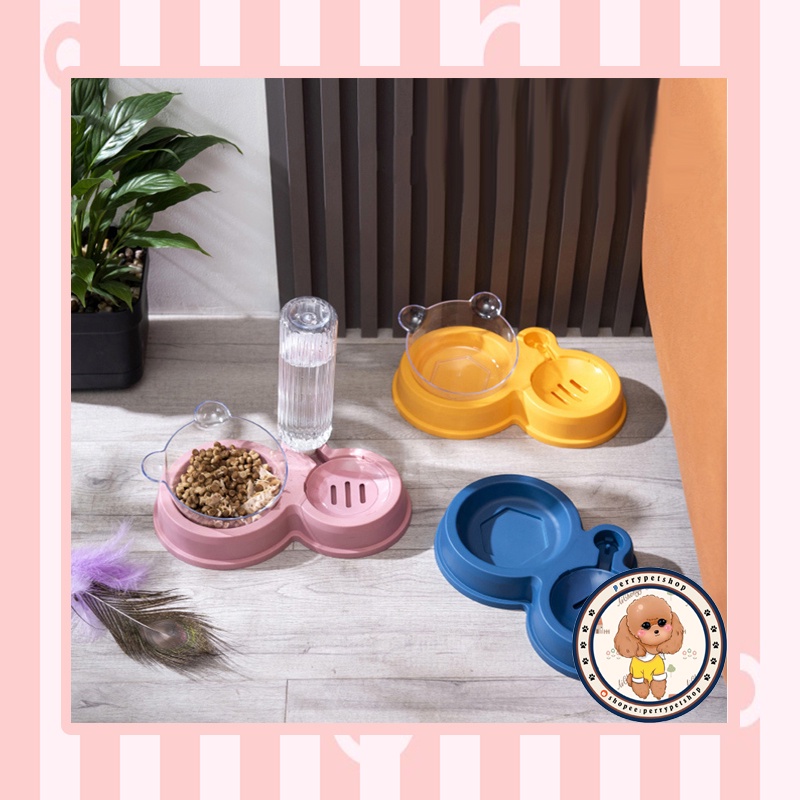 Jual Dispenser Tempat Makan Kepala Beruang Minum Transparant Untuk Anjing Dan Kucing Shopee