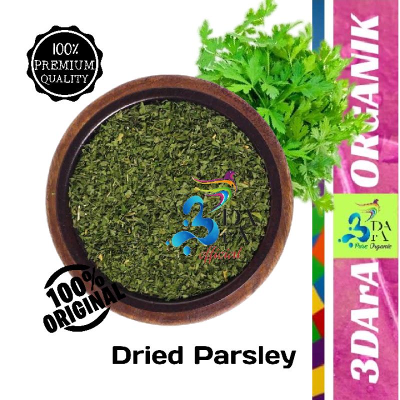 

Parsley 100gr - Daun Parsley Kering - Daun Peterseli Premium Asli Tanpa Campuran