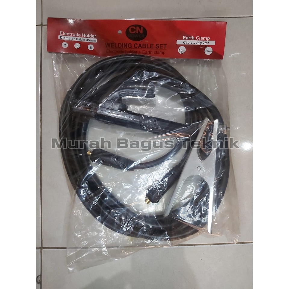 INVERTER WELDING CABLE SET ELECTRODE HOLDER + EARTH CLAMP TANG LAS SET + TANG MASA