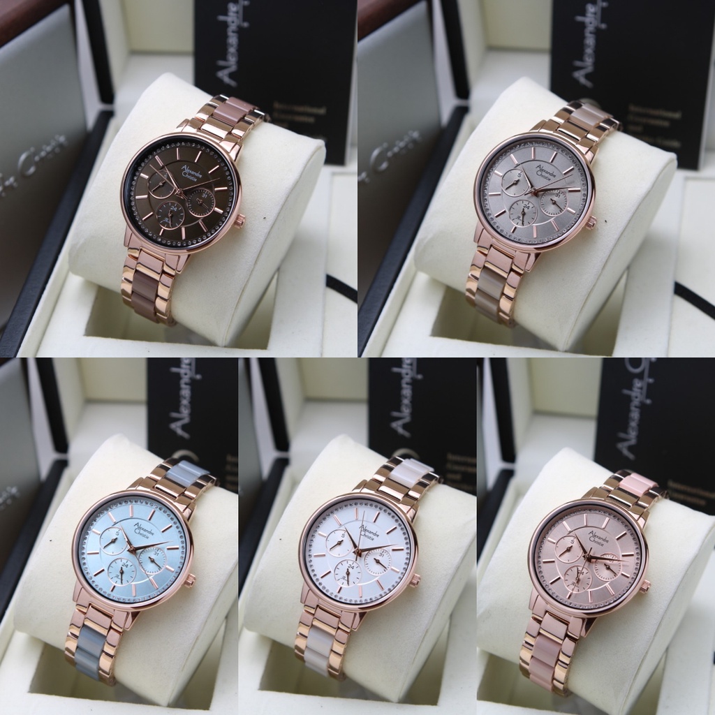 JAM TANGAN WANITA ALEXANDRE CHRISTIE AC 2A31 / AC2A31 ACRYLIC ORIGINAL GARANSI RESMI 1 TAHUN