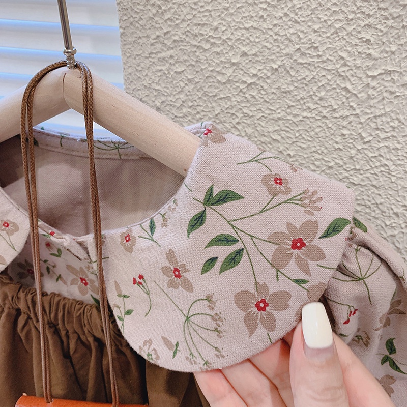 babyfit [3-7thn] MISTY setelan overall celana anak perempuan dengan blus kemeja katun rayon import al-0522r