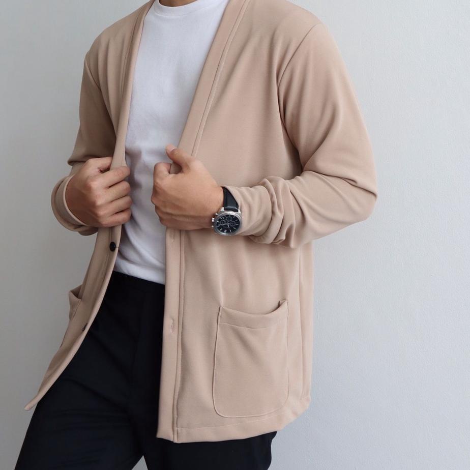 12.12 ✨SALE✨ MSMO Dustin Cardigan Pria / Outer Cowo / Jaket Cowo / Cardigan Knit / Cardigan Korea 