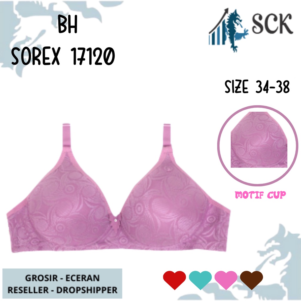 BH SOREX 17120 Busa Sedang Tanpa Kawat / BH Wanita Cup A-B Size 34-38 / Pakaian Dalam Cewek- sckmenwear GROSIR