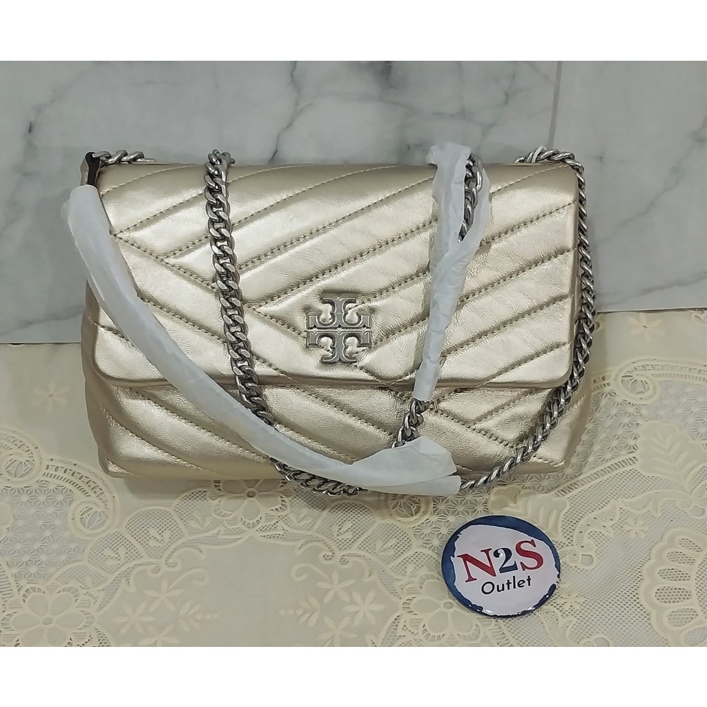 tory burch tas wanita TB01 kira small shoulder bag original white gold