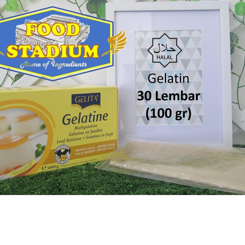 

► HALAL Gelatin Sheet 30 Lembar (100 gr) by Gelita ✬
