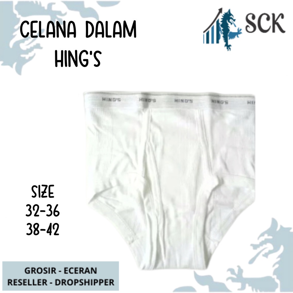 CD Pria HINGS PUTIH POLOS / CELANA DALAM MODEL BOXER - sckmenwear GROSIR