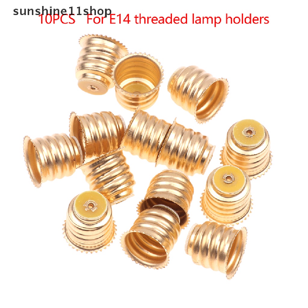 Sho E14 Kuningan Berenda Lamp Holder Light Beads Bases Sekrup Type Bulb Cover DIY Parts N