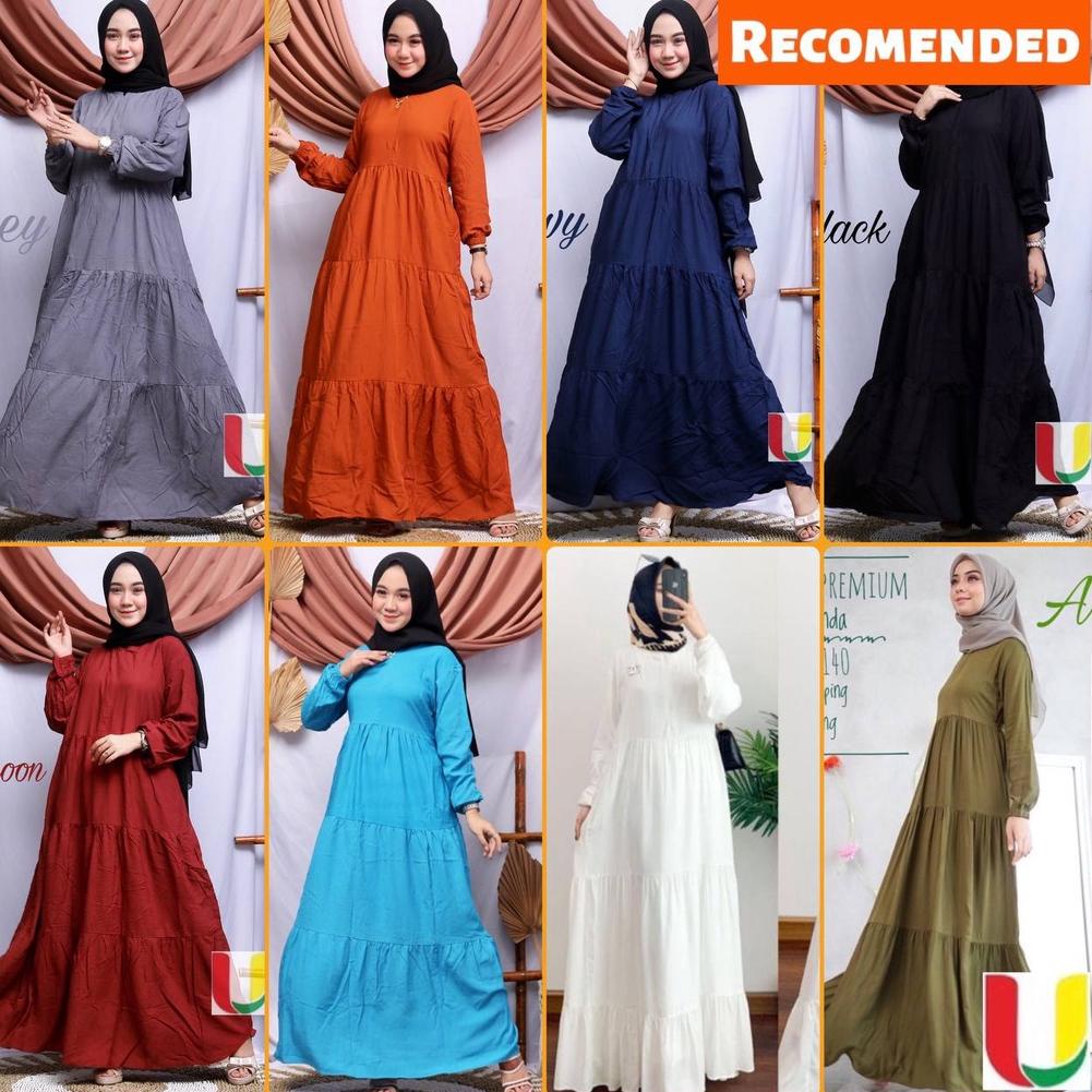 (BISA COD) TERBARU GAMIS RAYON POLOS PUTIH GAMIS RAYON PREMIUM TEBAL DAN ADEM / GAMIS TWILL RAYON PO