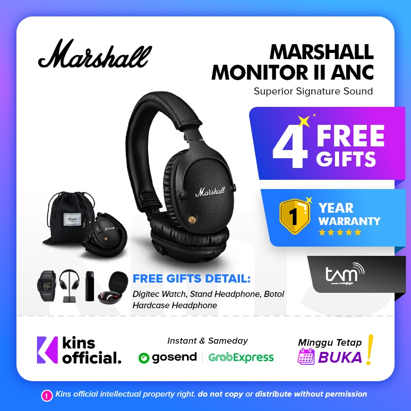 Marshall Monitor II ANC / Marshall Monitor 2 ANC Bluetooth Headphones Original