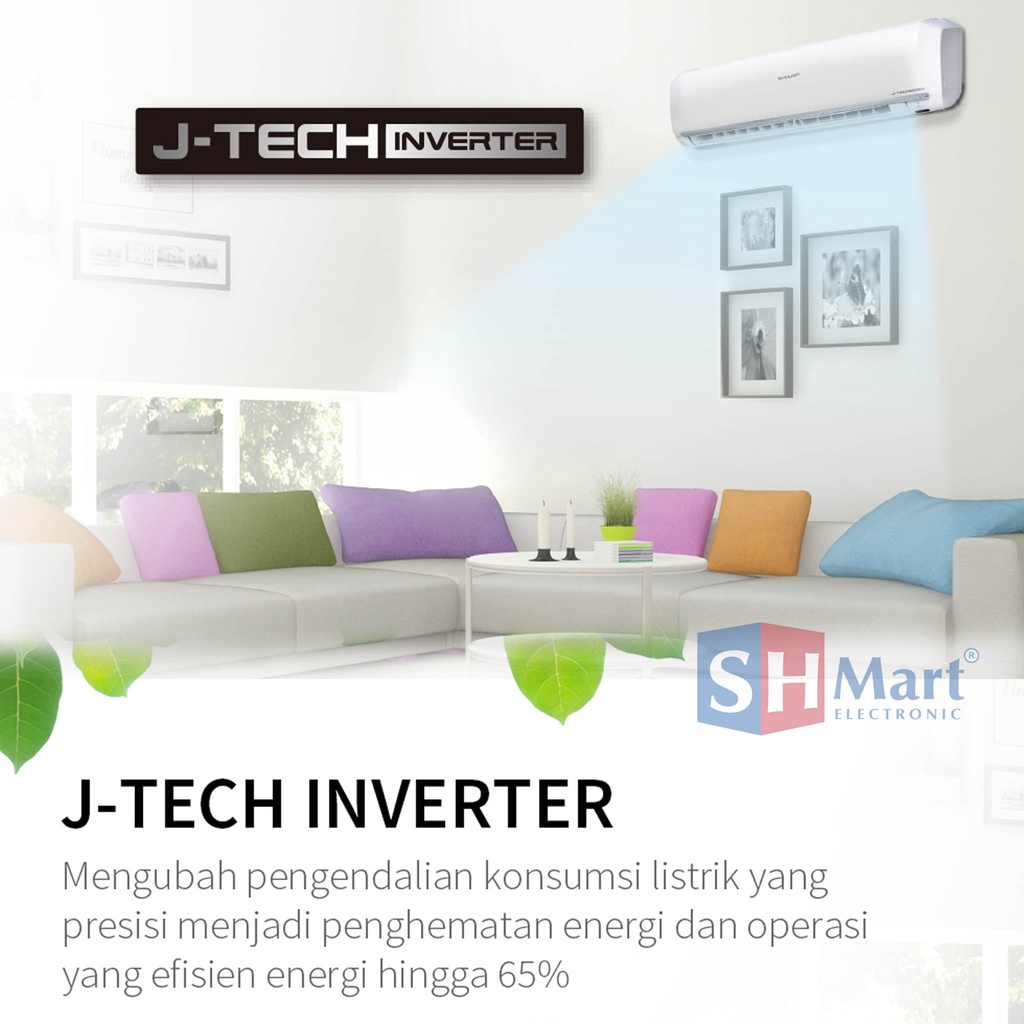 AC SHARP 1 PK / 1,5 PK / 2 PK J-TECH INVERTER  AH-X10ZY / AH-X13ZY / AH-X18ZY THAILAND GARANSI RESMI