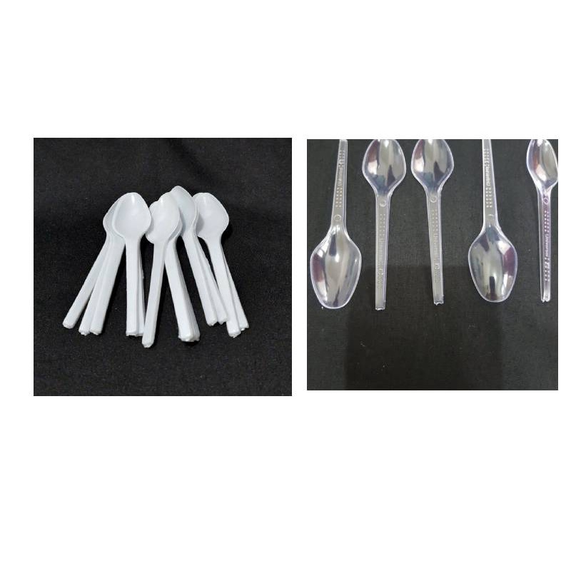 [300 pcs] Sendok Plastik Teh Putih dan Bening | Sendok Teh Plastik Putih | Sendok Teh Plastik Bening