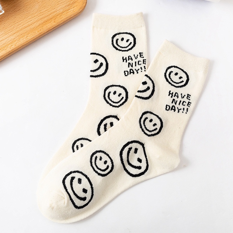 ⭐️𝐈𝐇𝐒 𝟗𝟕𝟐 𝐋𝐚𝐦𝐩𝐮𝐧𝐠⭐️Kaos Kaki Pria Wanita Kaos Kaki Panjang Smile Kantor Olahraga Fashion Korea Import