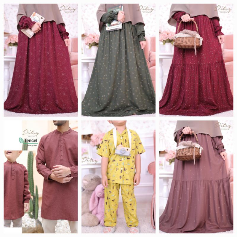 Ditsy Februari 2023 Estrella burgundy, Nura seaweed, Briella midnight, Shape navy, Callie grape, Tsa