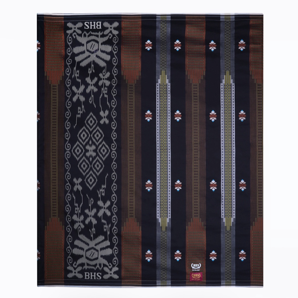 Sarung BHS Excellent Gold Motif SGF Hitam Coklat / BHS EXC SONGKET GUNUNG FANTASI