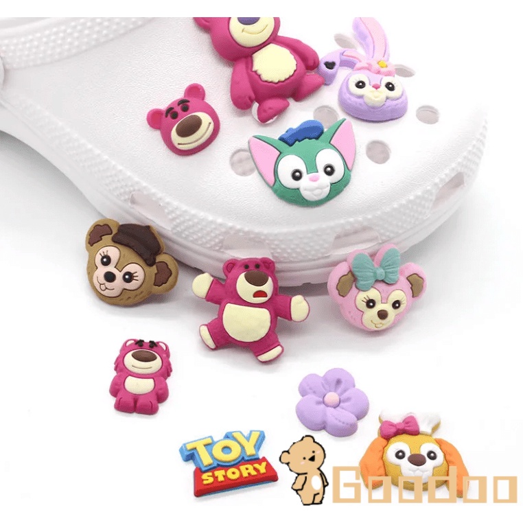 1pcs Shoe Charms Sepatu Desain Kartun Lucu Anime Marvel Lotso StellaLou Crocs Pin Jibbitz Dapat Dilepas Untuk Shoes Buckle  Dekorasi Accessories-Doo