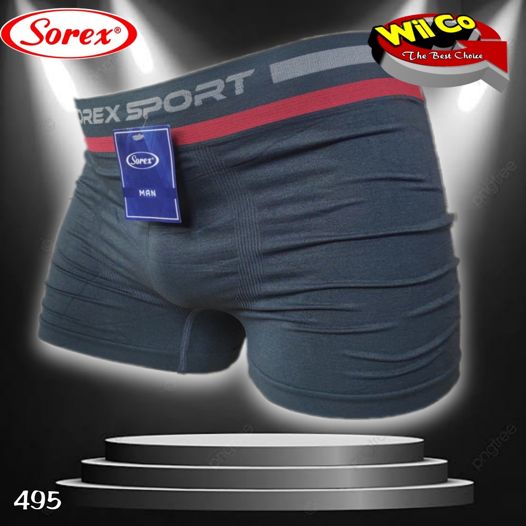 K495 - [Harga Per 1 Potong] CELANA DALAM BOXER PRIA PREMIUM SOREX SIZE (M-L) - (XL-XXL)