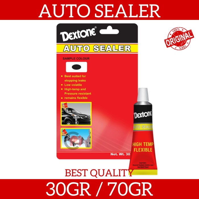 DEXTONE Auto Sealer Black Color High Temp Flexible Lem Kaca Sealent