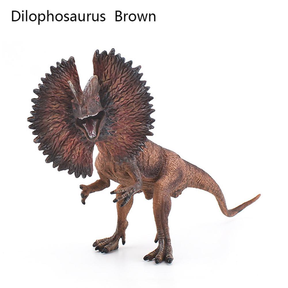 Timekey Jurassic Mainan Simulasi Dinosaurus PVC Action Figure Model Dino Mainan Manusia Hidup Dilophosaurus Dinosaurus Ornamen K3X6