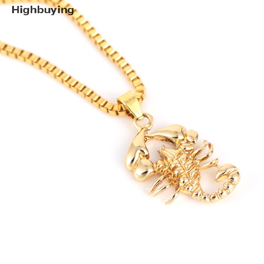 Hbid Fashion Hip Hop Pria Scorpio Rantai Panjang Sweater Kalung Punk Rock Perhiasan Hadiah Glory