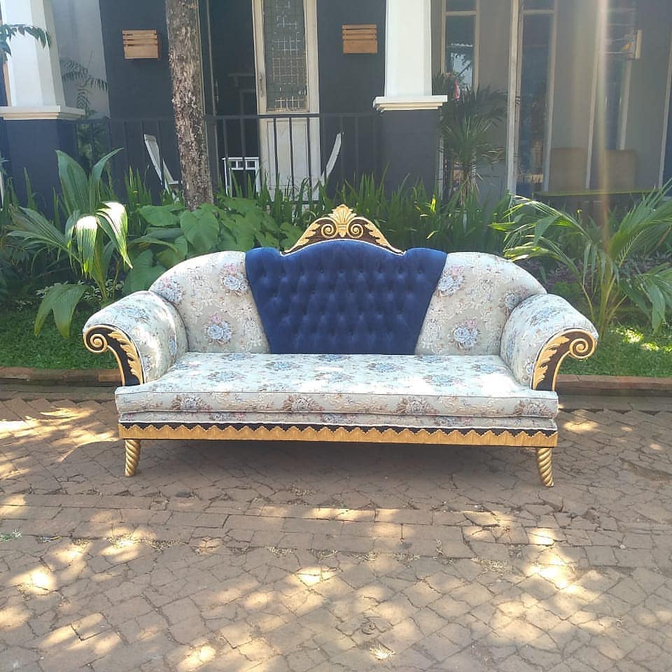 Sofa Pelaminan Model Terbaru Desain Klasik Modern Kayu Jati | Kursi Pengantin Baru