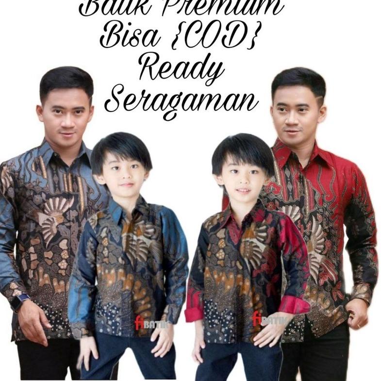 Murah TERBARU Couple sweet || couple batik ayah dan Batik anak cowok BATIK UNGU Batik Terbaru Batik 