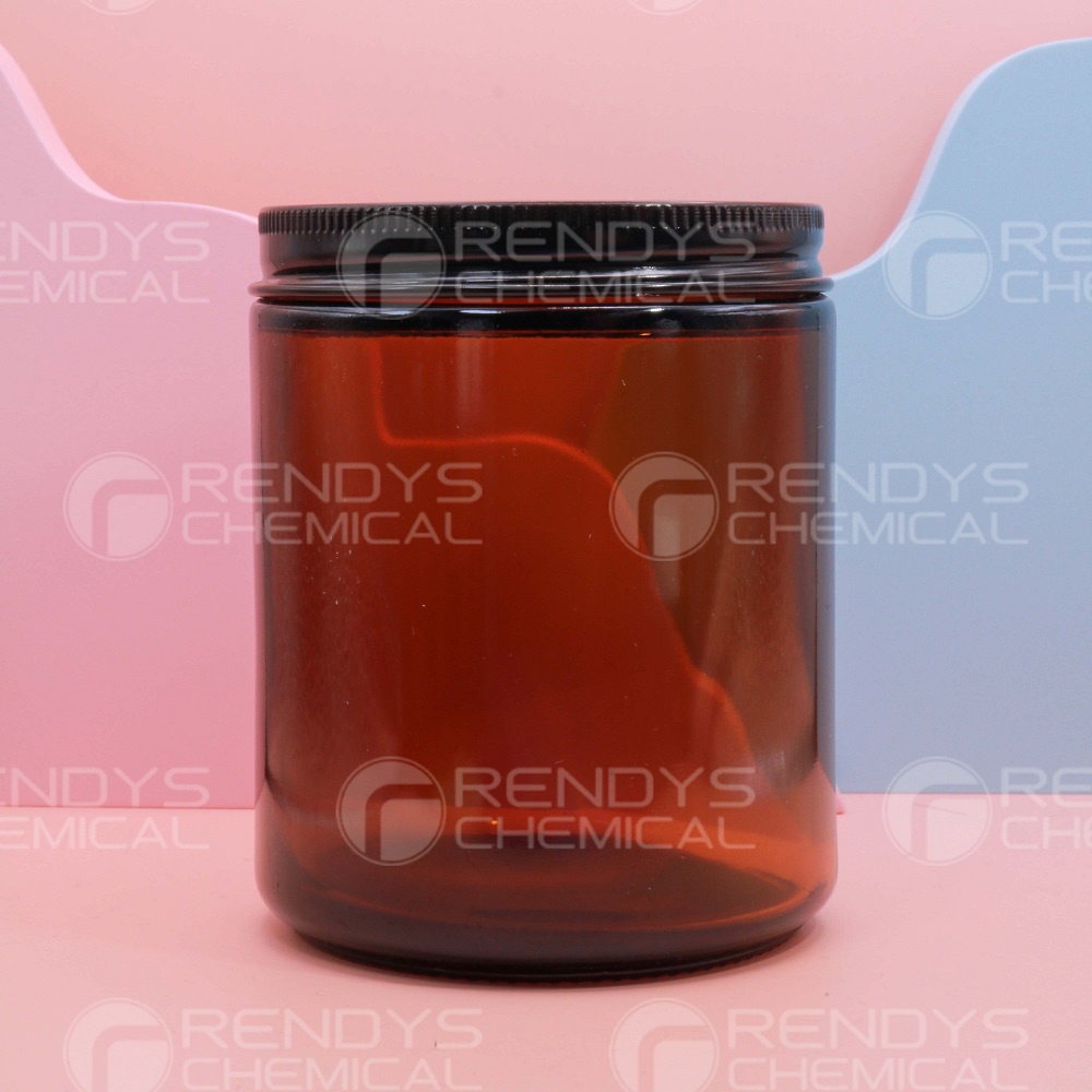 Jar Kaca Amber 100ML 200ML Bulat Tutup Aluminium Hitam / Toples Kaca / Glass Jar 100 ML 200 ML / Candle Jar / Stoples Serbaguna