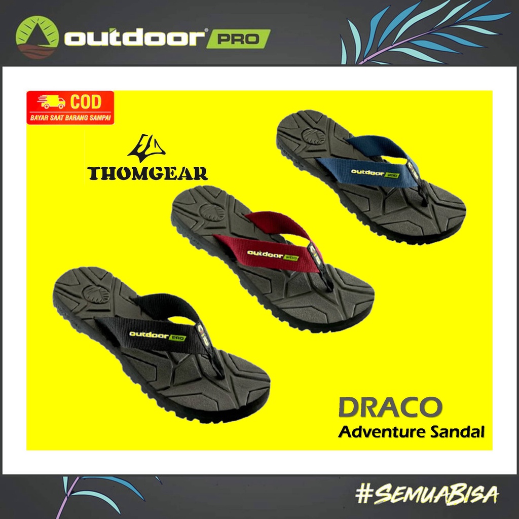Thomgear Outdoor Pro Draco Sandal Jepit Gunung Pria Original