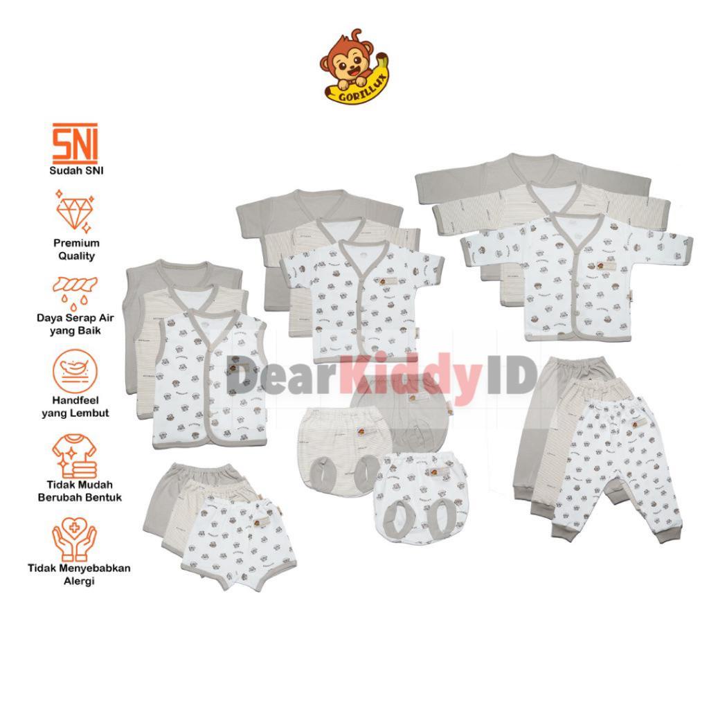 Gorillux PAKET Baju Bayi Newborn 9 Pasang Seri / Paket Setelan Baju Bayi Newborn