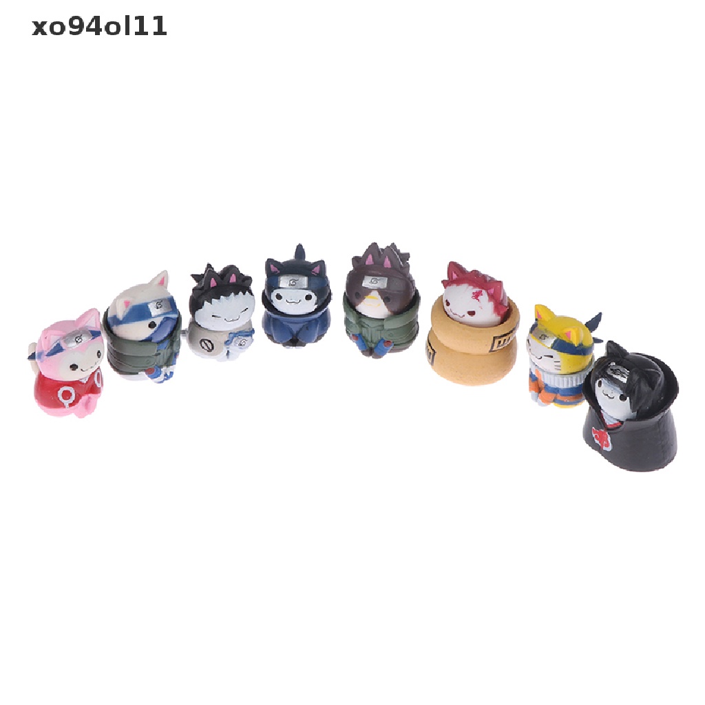 Xo 8Pcs Anime Naruto Kucing Angka Sasuke Itachi Action Figure Dekorasi Kamar Hadiah Hiasan Mobil Mainan Anak Rumah Boneka Model Ornamen Lanskap Mikro OL