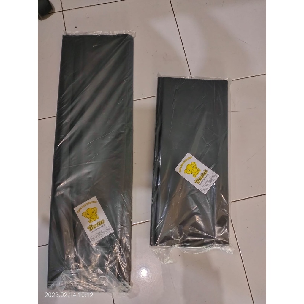 KUBIBIX PLASTIK MULSA KILOAN / PLASTIK MULSA ECER KEMASAN 1KG / MULSA HITAM PERAK / PLASTIK MULSA