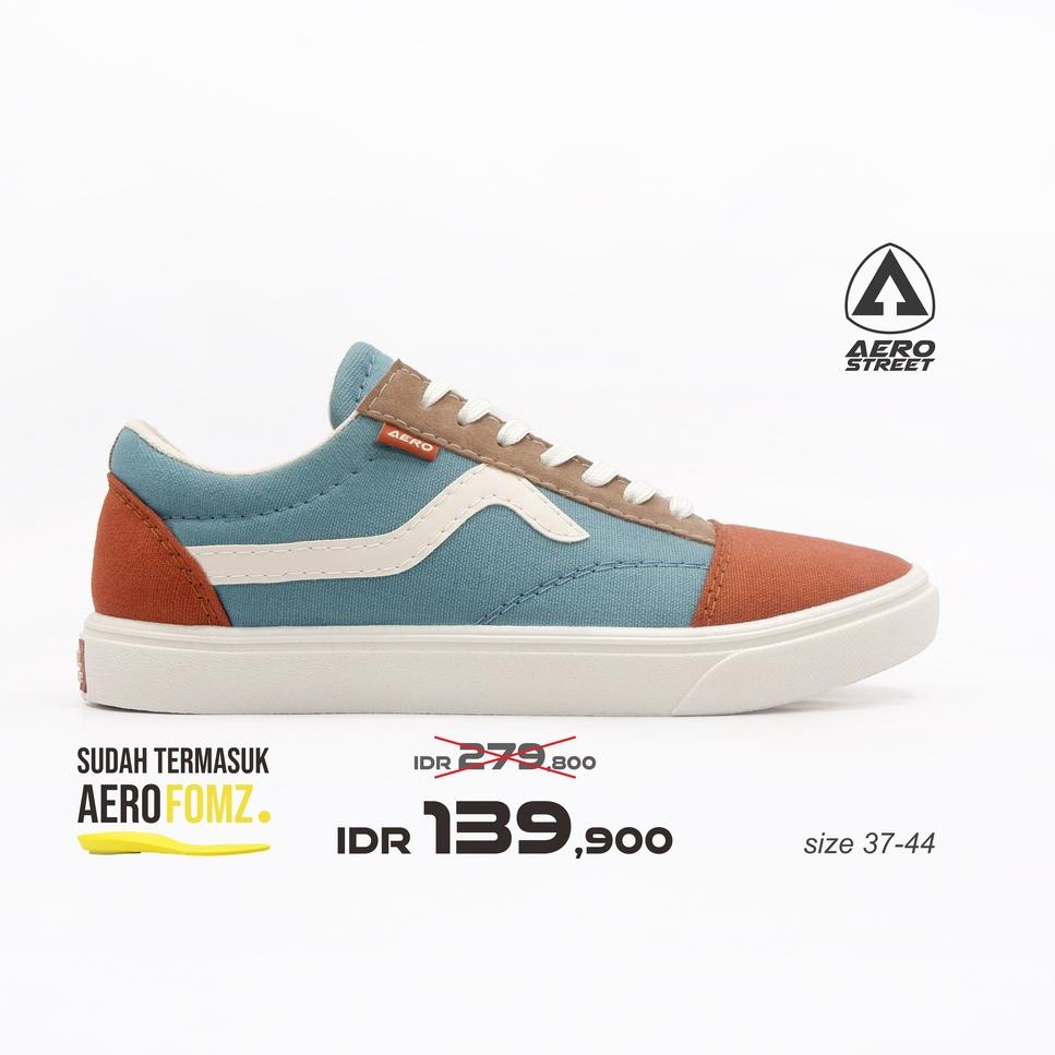 HOT SALE Aerostreet 37-44 Massive Biru Merah Bata - Sepatu Sneakers Casual Sport Sekolah Pria Wanita