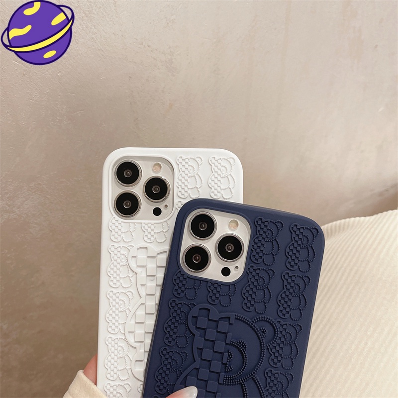 IPHONE Casing Silikon Beruang Violent Baru Untuk Iphone11 13 14 12 Pro Max 14Plus Fashion Protection Back Cover