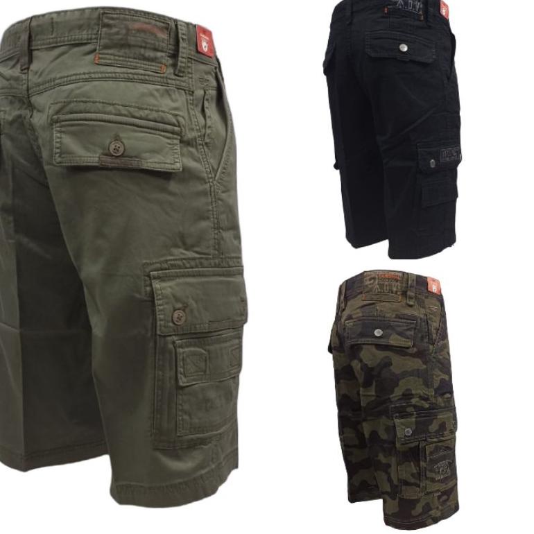 SALE TERBATAS Celana Cardinal Cargo/Gunung Pendek Original warna hitam loreng dan hijau army 3/4 ORI