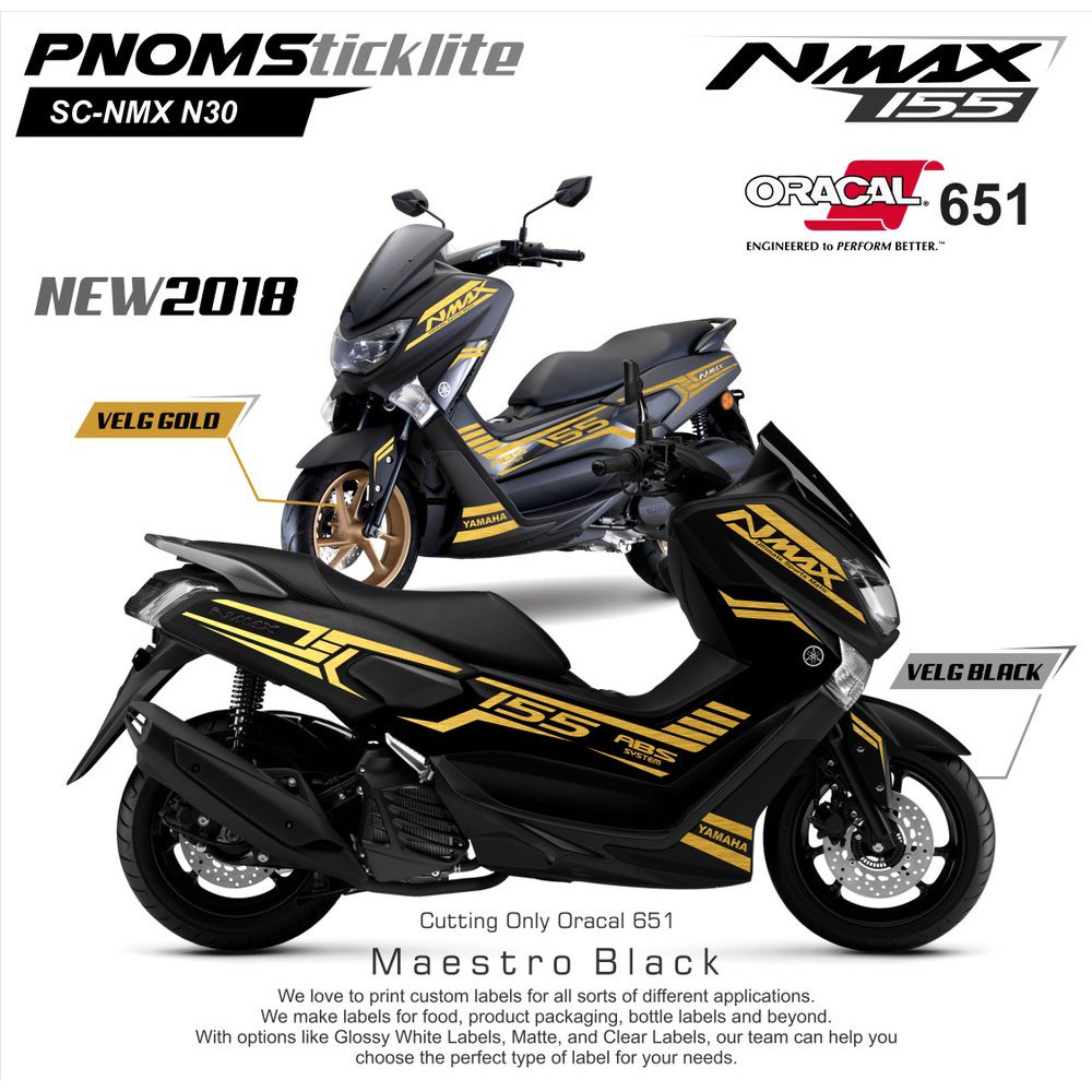 (PREMIUM) Stiker motor Nmax / Sticker body Nmax / Sticker Yamaha Nmax Cutting Sticker Nmax Straight 